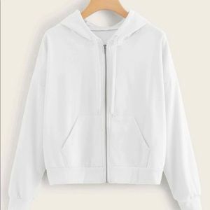 A SHEIN white zip up jacket